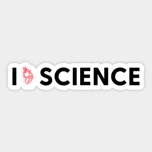 I Love Heart Science Heart Sticker